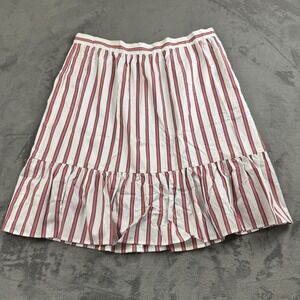 Draper James Womens Skirt Size XL Tiered Ruffle Striped Boho Mature Pull On NEW